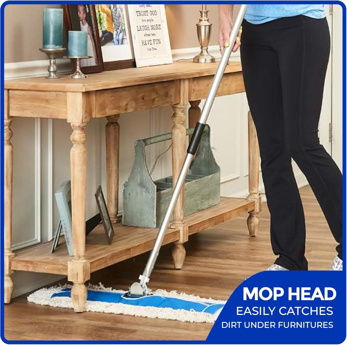 Nine Forty Industrial-Grade 18x5 Cotton Dust Mop Head Refills, Perfect Replacement for Busy Home