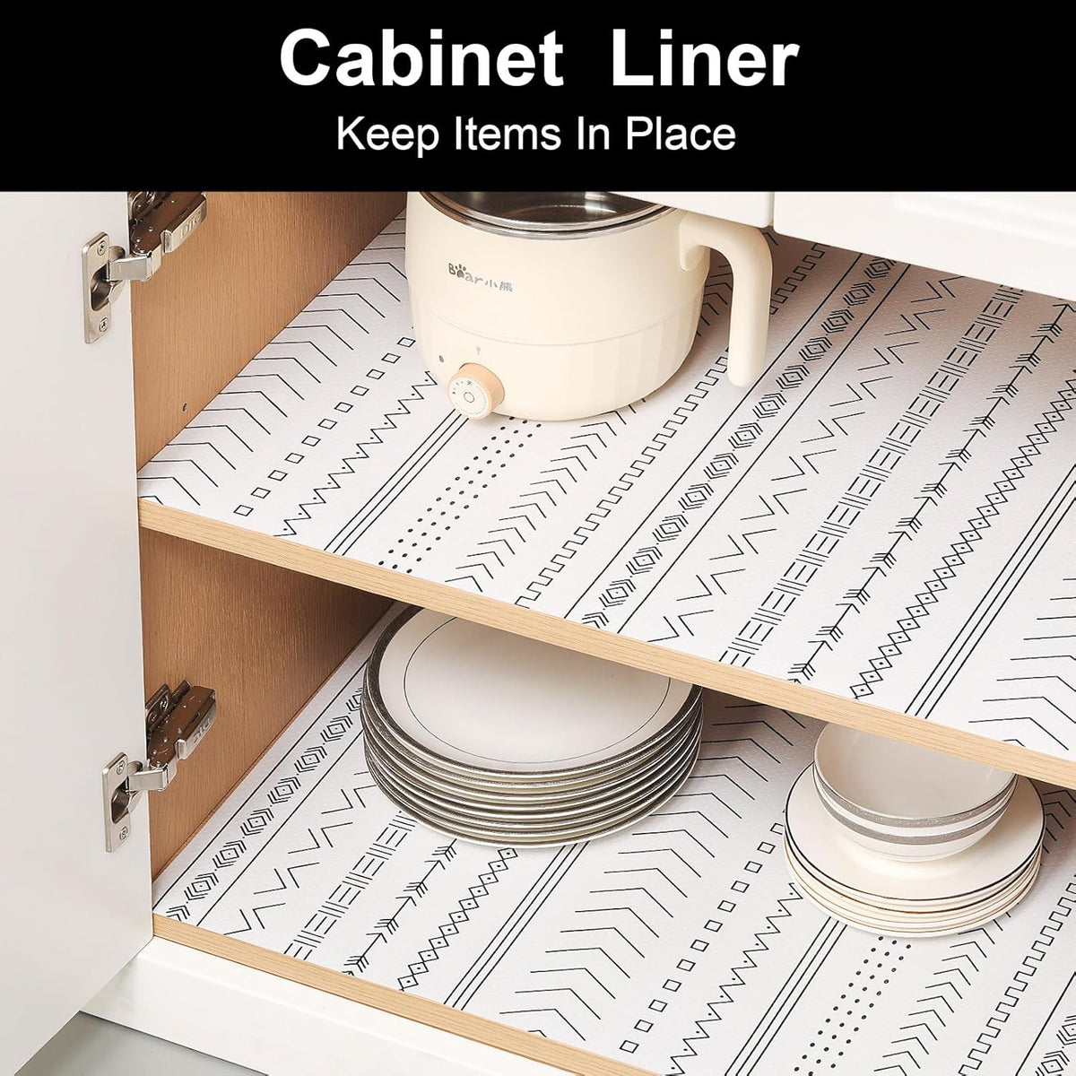 CooyesFridge Liners Shelf Liner for Kitchen Cabinets Refrigerator Liners Waterproof & Oil-Proof