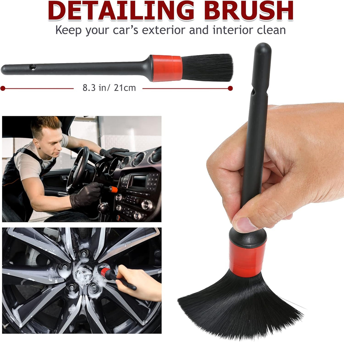 Car Duster Kit, Ultra Soft Microfiber Duster with Storage Bag, Unbreakable Handle, Lint & Scratch