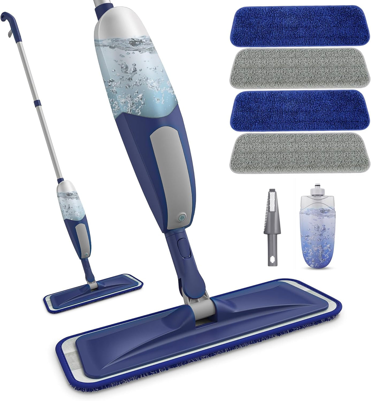 Spray Mops for Floor Cleaning - BPAWA Microfiber Floor Mop Flat Wet Mop Dry Dust Mop for Hardwood