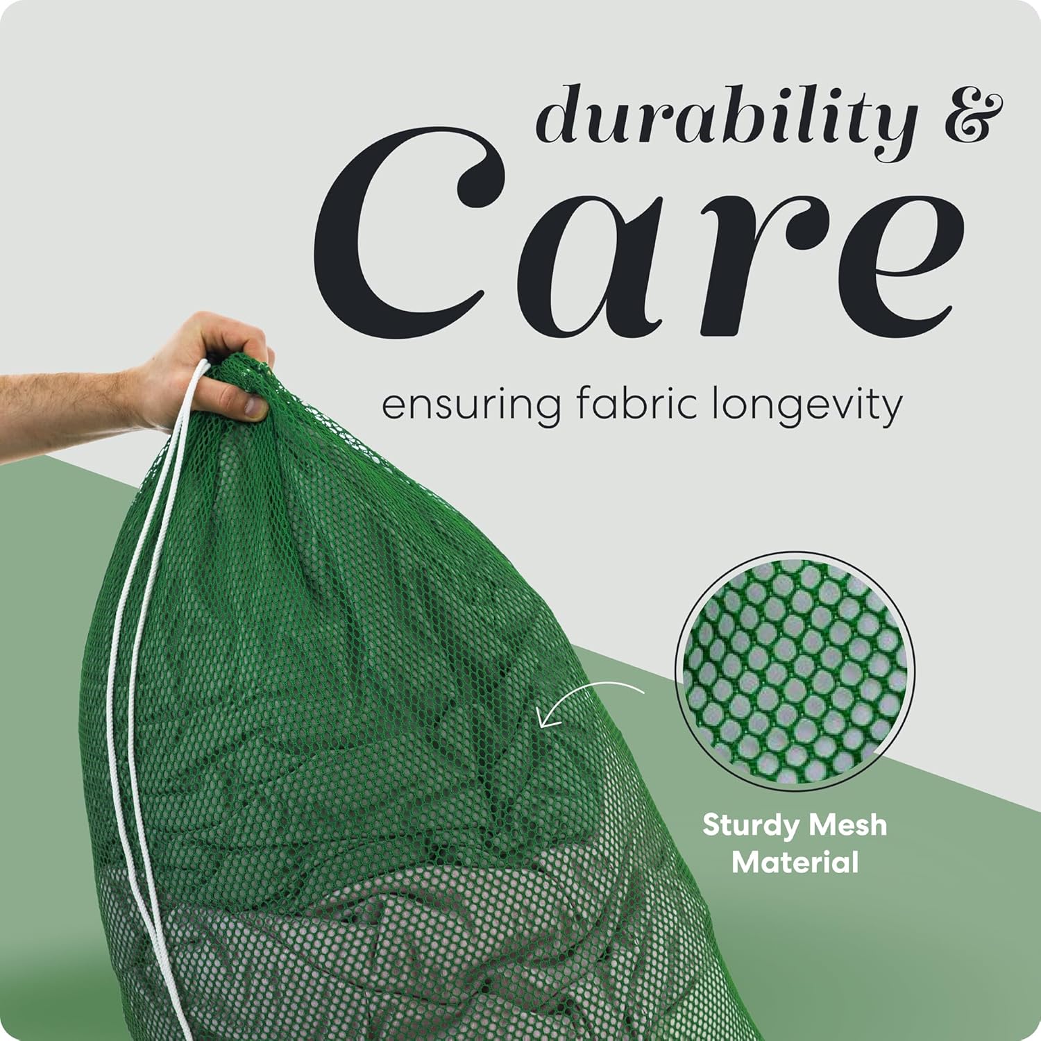 Handy Laundry Mesh XL Laundry Bags - Durable, Machine Washable with Secure Drawstring Closure