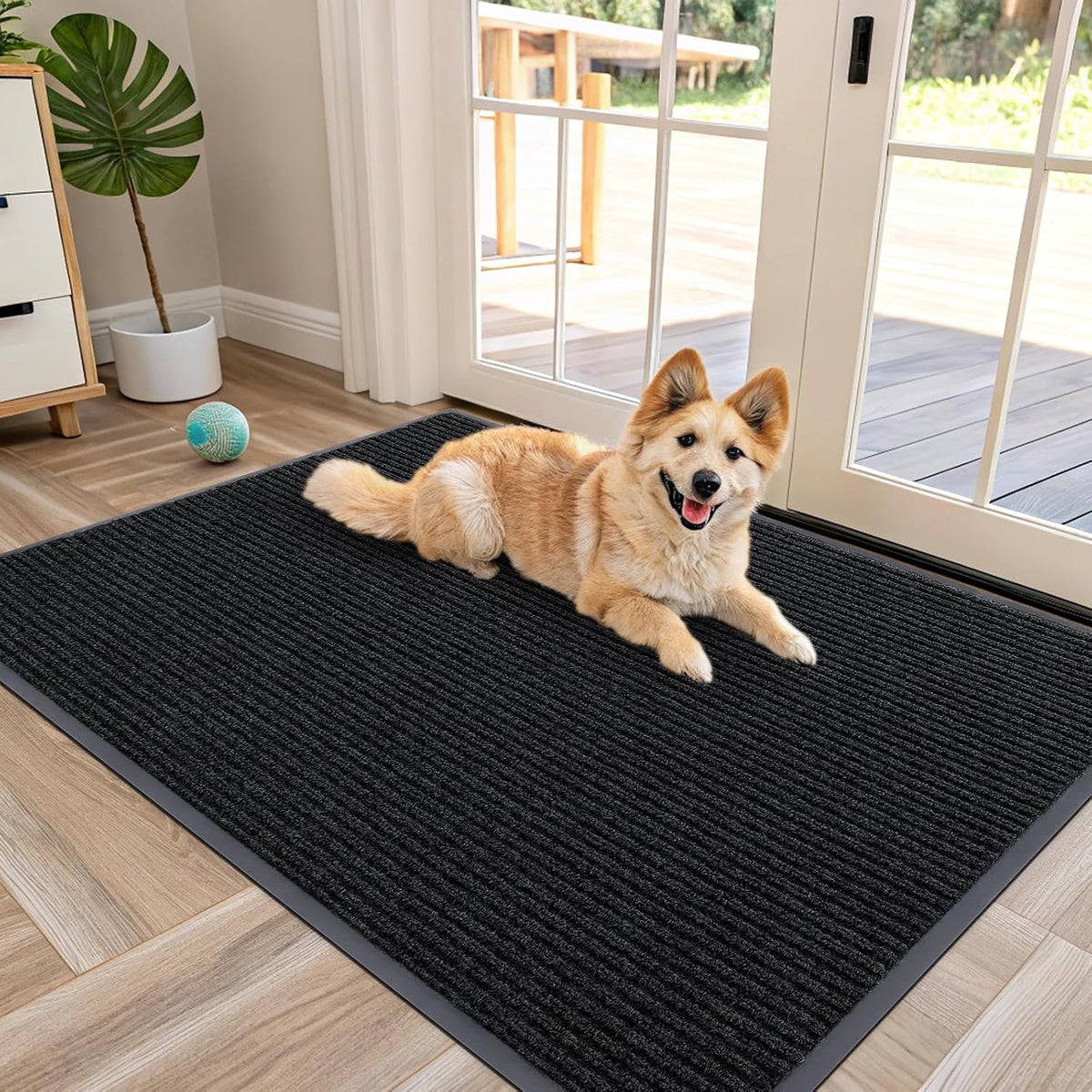 OLANLY Front Door Mat Indoor Outdoor Entrance, Waterproof Heavy Duty Doormat, Fade Resistant, Low