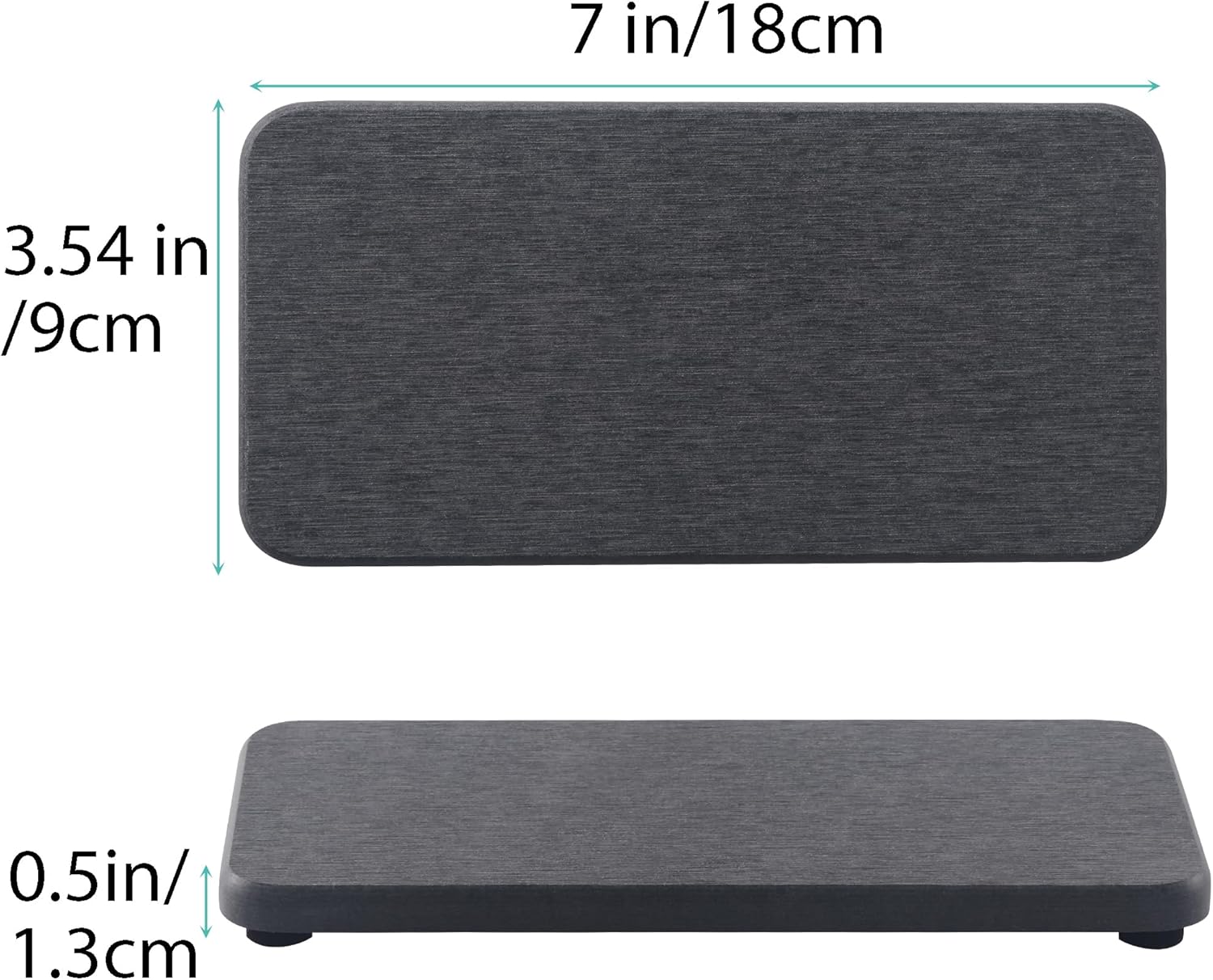 2 Pcs Water Absorbing Stone Trays, Kitchen/Bathroom Sink Soap Dish, Diatomite Tray Used for Hand