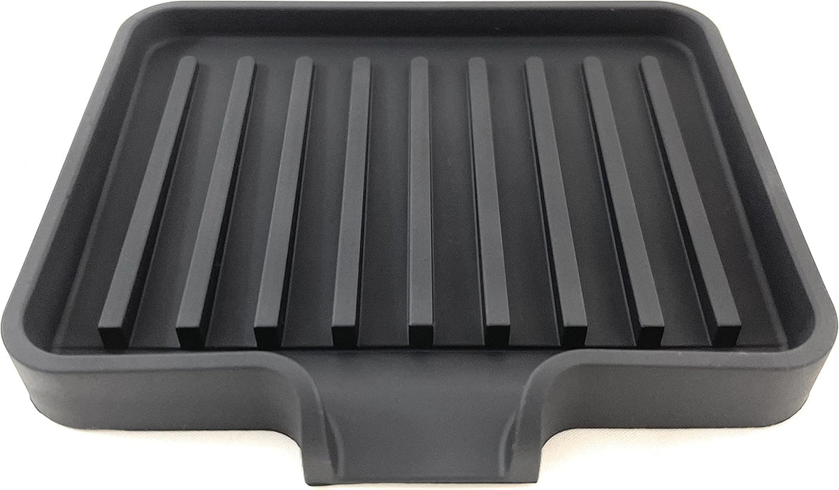 Happitasa Silicone Soap Dish Tray and Sponge Holder with Drain Chute, Pack of 2 | Bathroom and