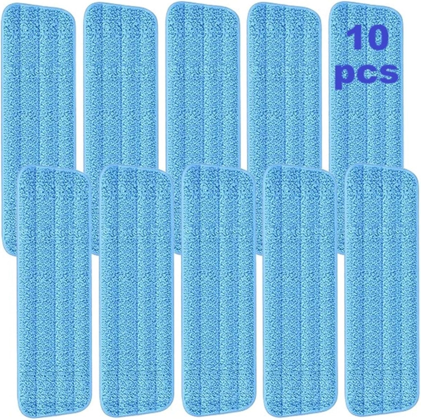 10 Pcs Reusable Mop Pads,16.5 Inch Microfiber Wet Dry Floor Clean Mop Pad Refill Compatible with