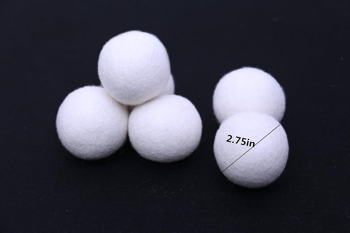 Wool Dryer Balls Organic XL 6-Pack, Reusable Natural Fabric Softener, Reduces Wrinkles,Dryer Sheets