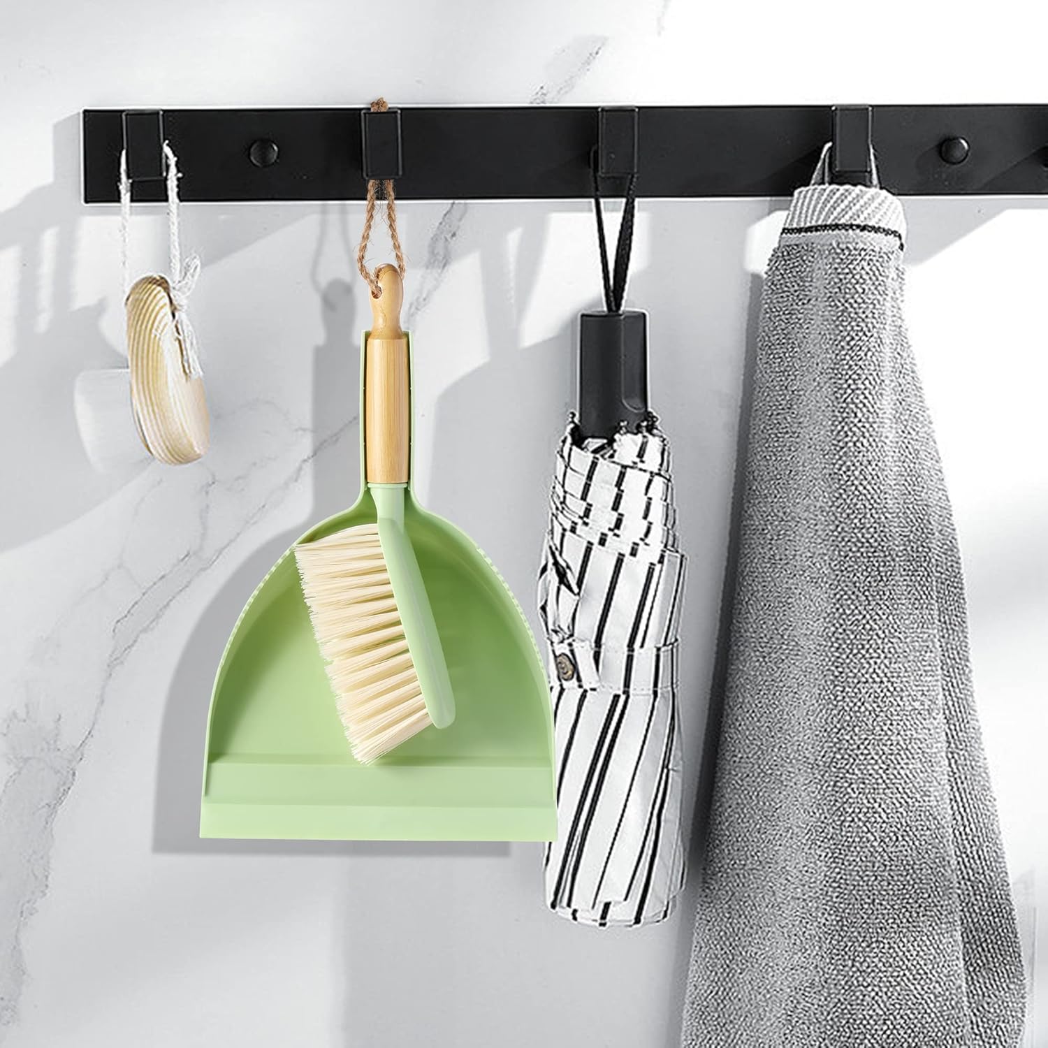Dust Pan and Brush Set - Small Dustpan and Brush Set, Handheld Broom and Dustpan Set, Brush and