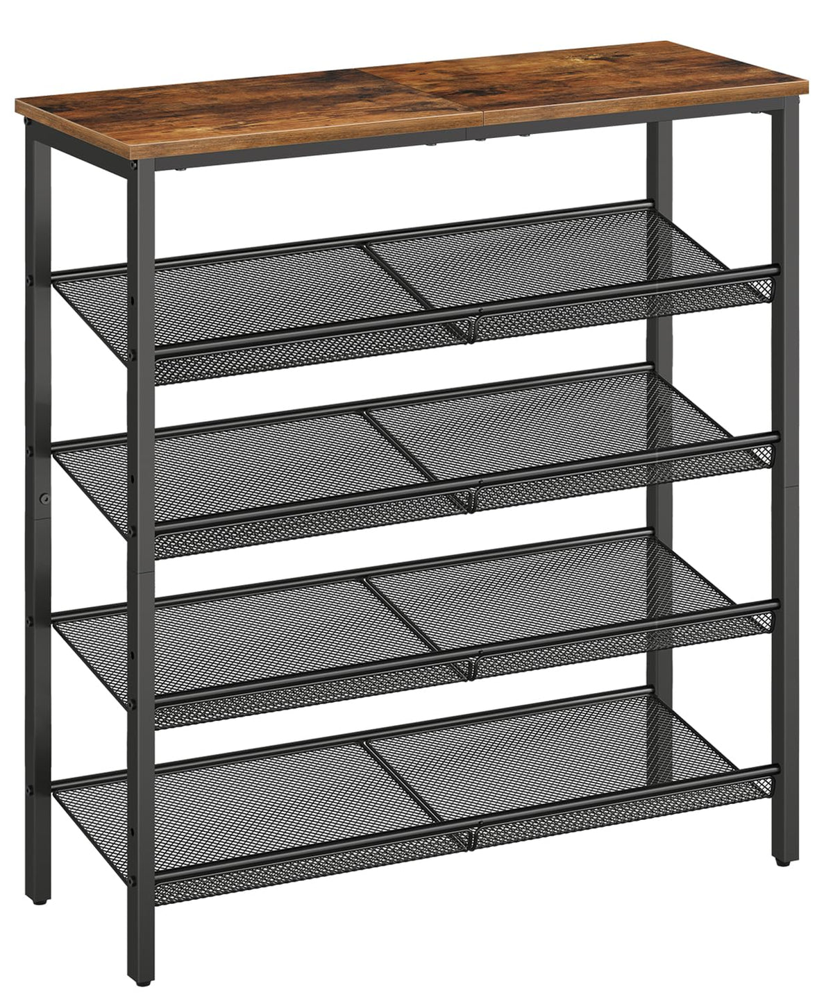 HOOBRO Shoe Rack for Entryway, 5-Tier Shoe Organizer with Adjustable Mesh Shelves, 16-20 Pairs of