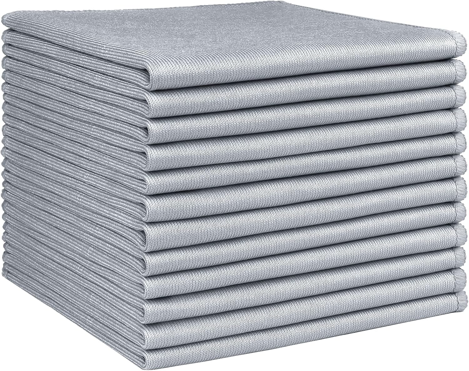 HOMEXCEL Microfiber Glass Cleaning Cloth 12 PK, Lint Free Streak Free, Reusable Cleaning Cloth for