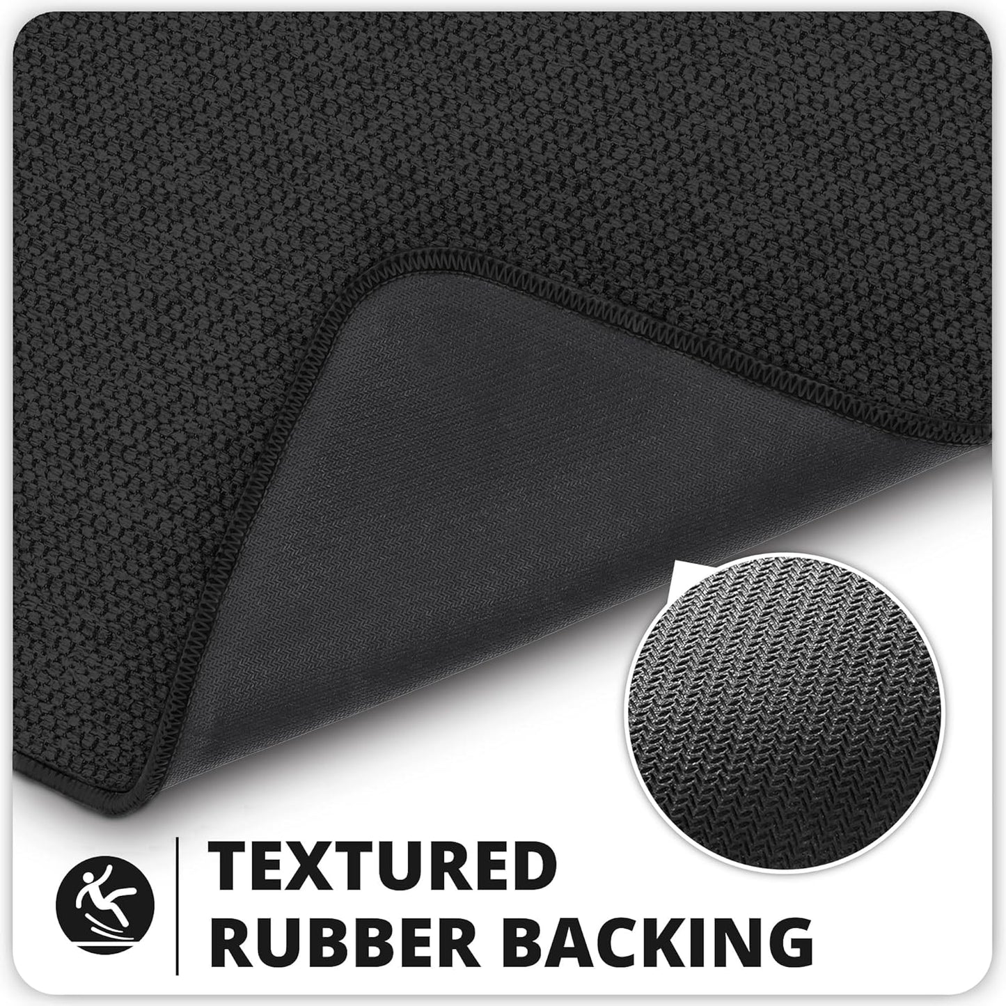 Bathroom Rugs Set 2 Pieces,Thin Bathroom Mats,Toilet Rugs,Quick Dry,Non-Slip,Machine Washable,Low