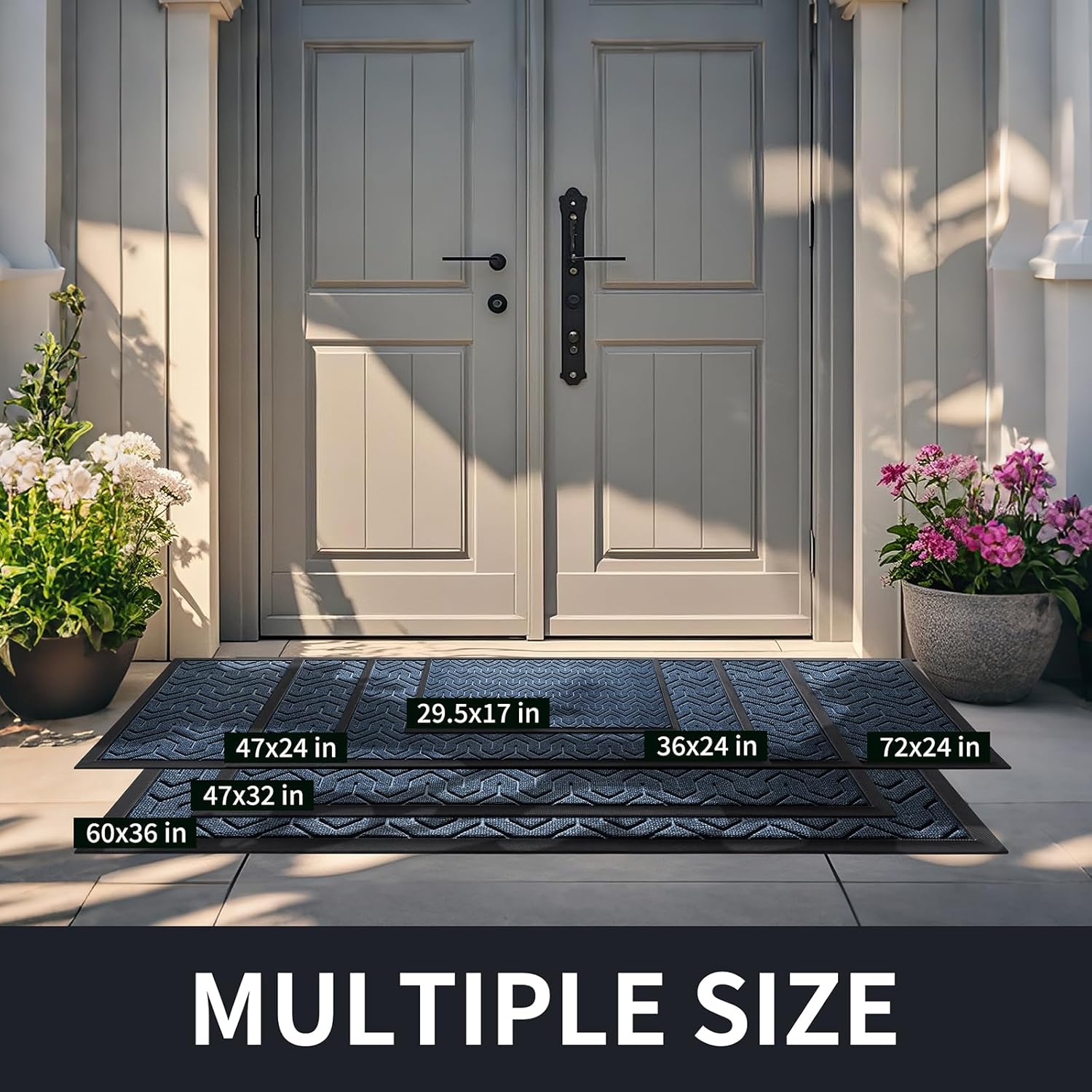 Yimobra Large Door Mat Outside Entrance 47x32, Waterproof Heavy Duty Outdoor Mats for Front Door