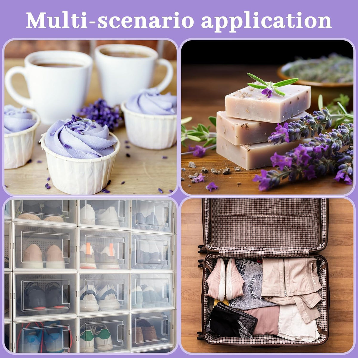 36 Pack Lavender sachets 100% Natural Dried Lavender Buds, French Lavender Strong Smell Fragrance