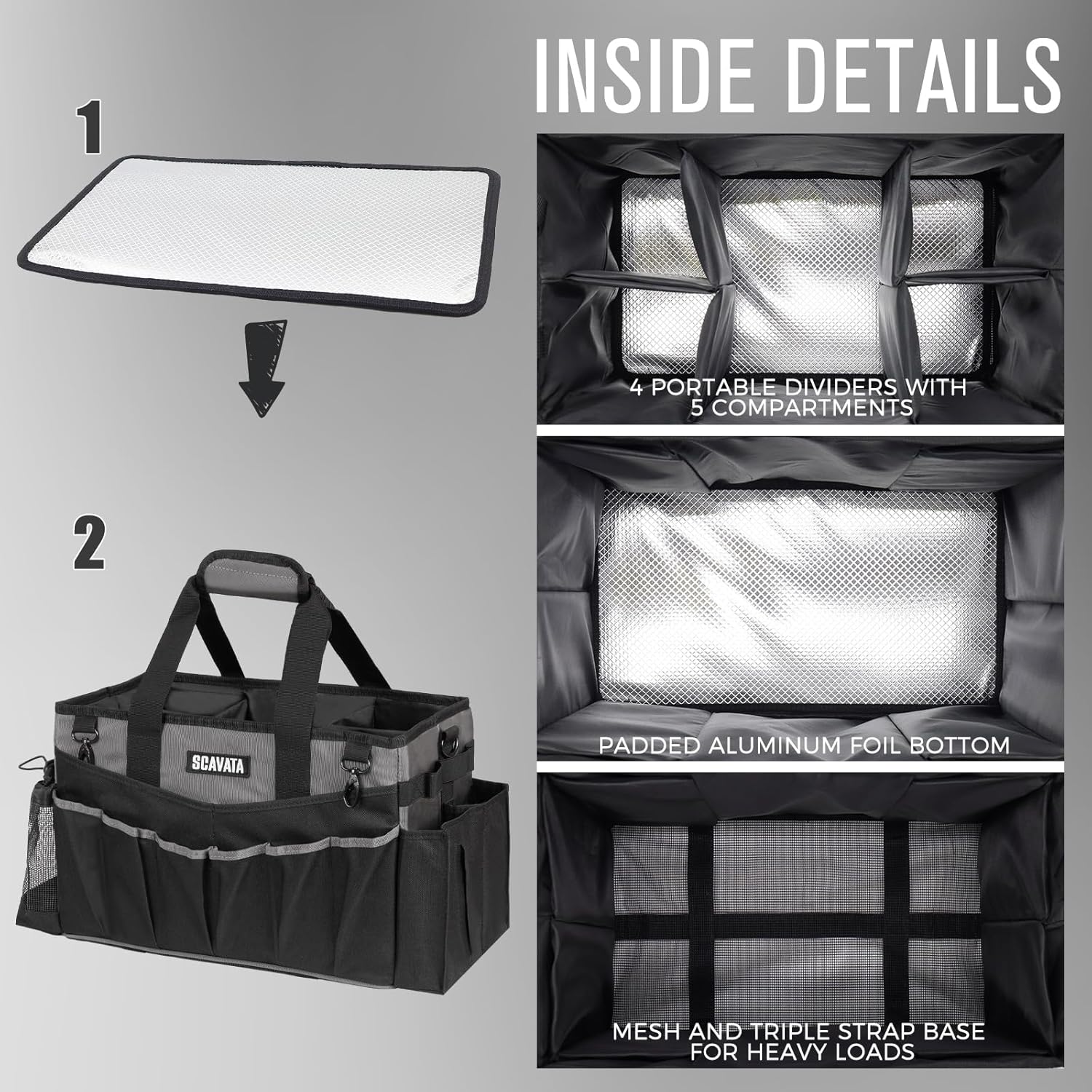 Wearable Cleaning Caddy Bag, Cleaning Caddy Supplies Organizer with Handle & Shoulder Straps for
