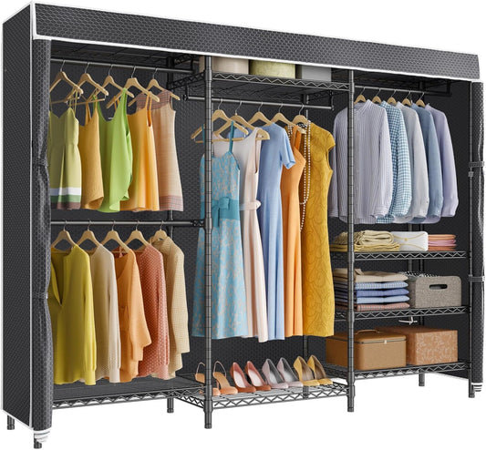 VIPEK V5C Plus Covered Clothes Rack Portable Wardrobe Closet, Heavy Duty Clothes Rack with