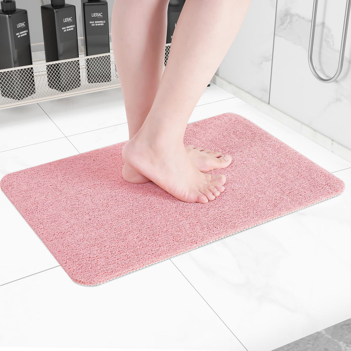 Non-Slip Bathtub Mat, Anti Slip Shower Mat, Fast Drying Bathtub Mats, Foot Scrubber Mat, Anti Slip