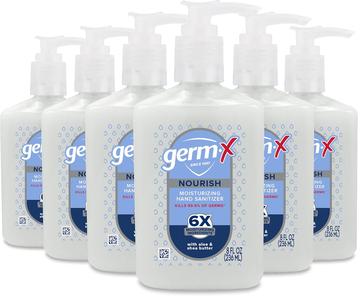 Germ-X Nourish Hand Sanitizer, 2-in-1 Moisturizing and Sanitizing Formula with Shea Butter, Vitamin