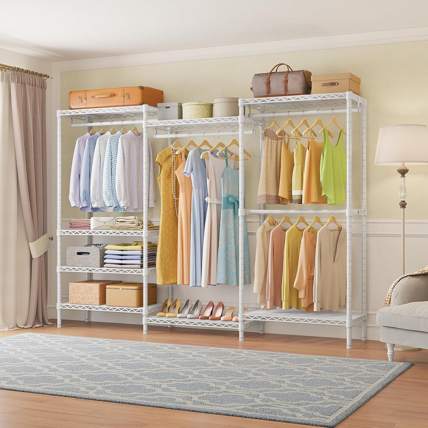 VIPEK V5 Plus Portable Closet Wardrobe Heavy Duty Clothes Rack, Large Free Standing Closet Rack for