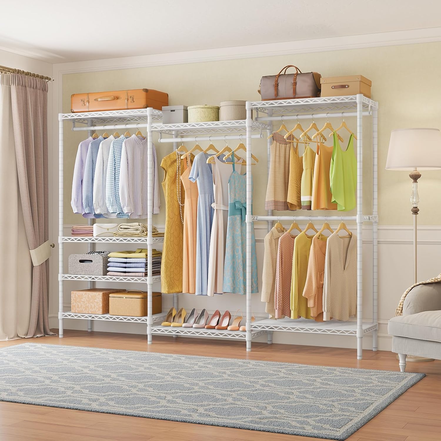 VIPEK V5 Plus Portable Closet Wardrobe Heavy Duty Clothes Rack, Large Free Standing Closet Rack for