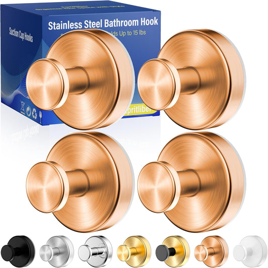 Suction Cup Hooks for Shower,Wreath Hanger for Front Door,Removable No Drill Towel Loofah