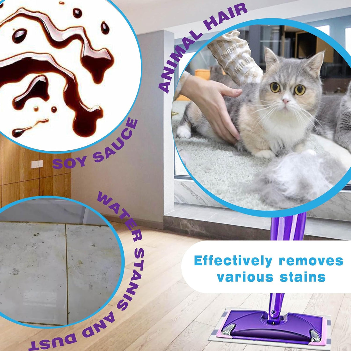 Upgraded Mop Pad Refill for Swiffer Wet Jet, 64 Counts Disposable Multi-Surface Cleaning Pads for
