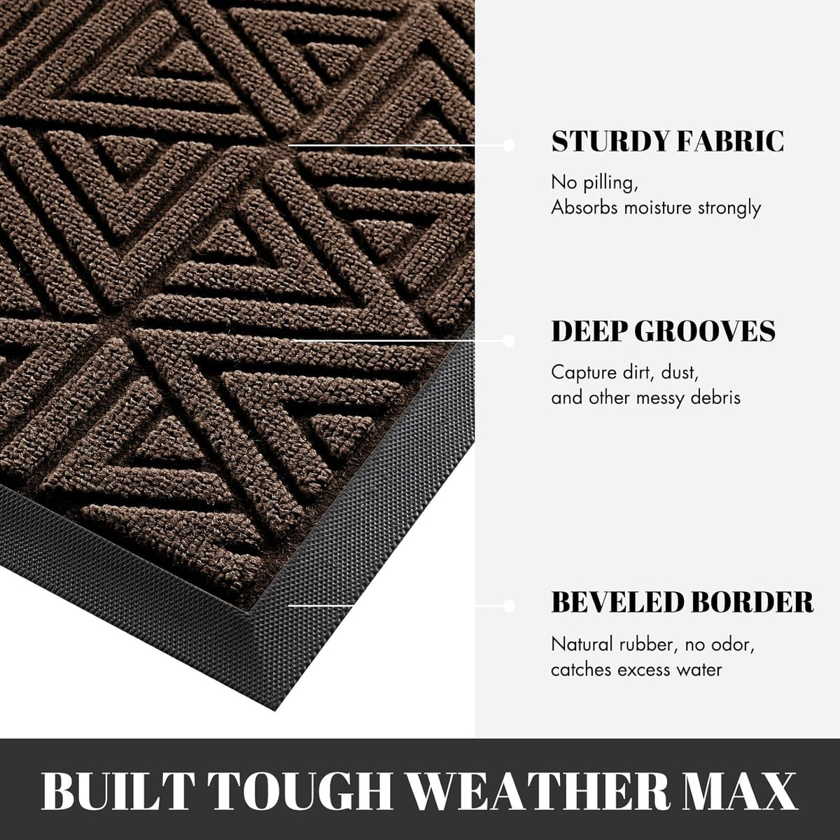 Yimobra Extra Large Door Mat 60x32, All-Weather Waterproof Non-Slip Welcome Matt Outdoor, Heavy