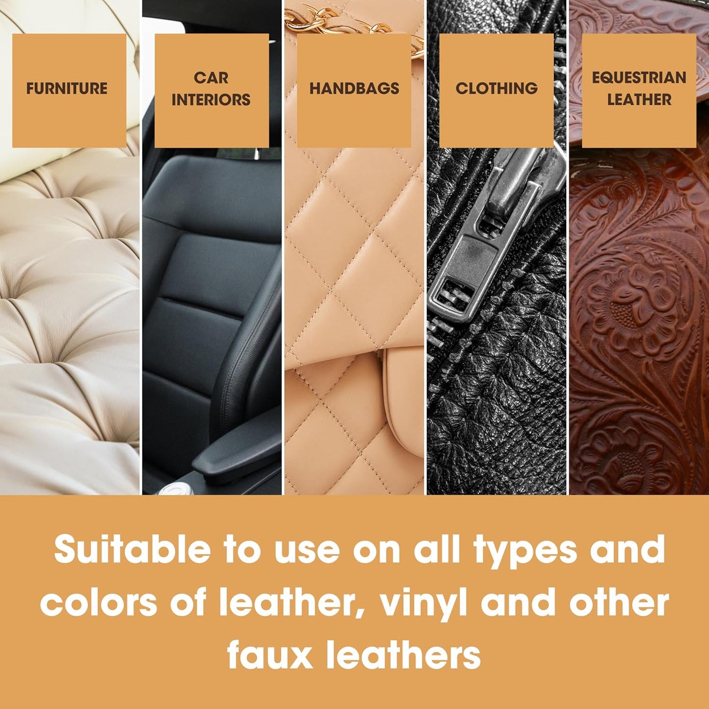 Furniture Clinic Large Leather Care Kit | Leather Cleaner + Conditioning Protection Cream for