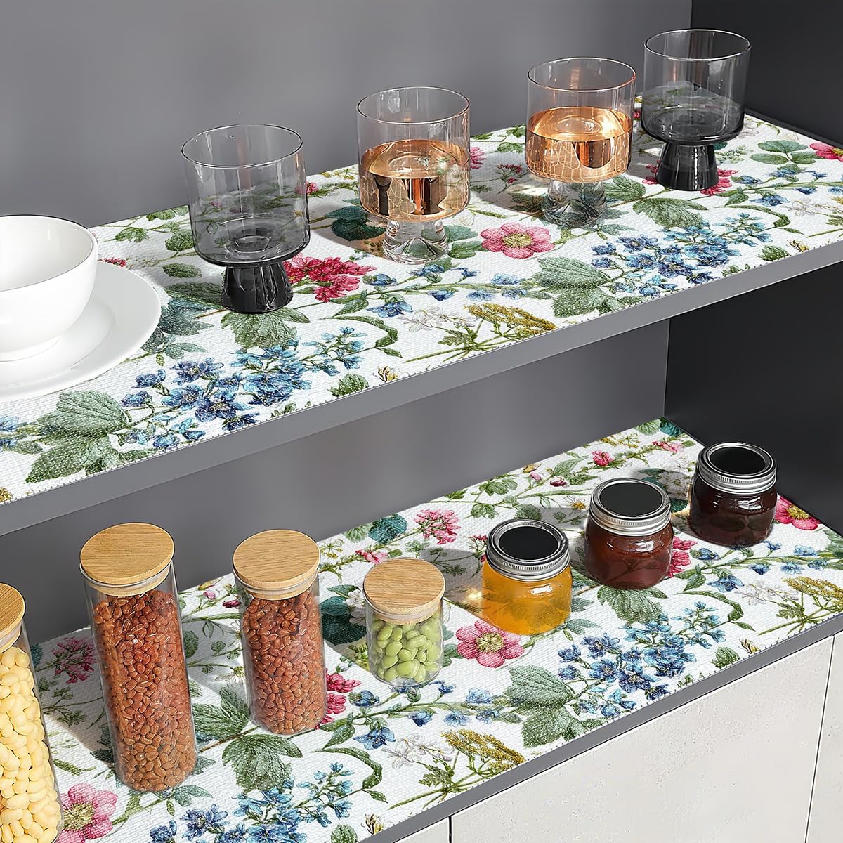 Shelf Liner for Kitchen Cabinets Non Adhesive Drawer Liner,Cabinet Liner for Shelves,Non Slip