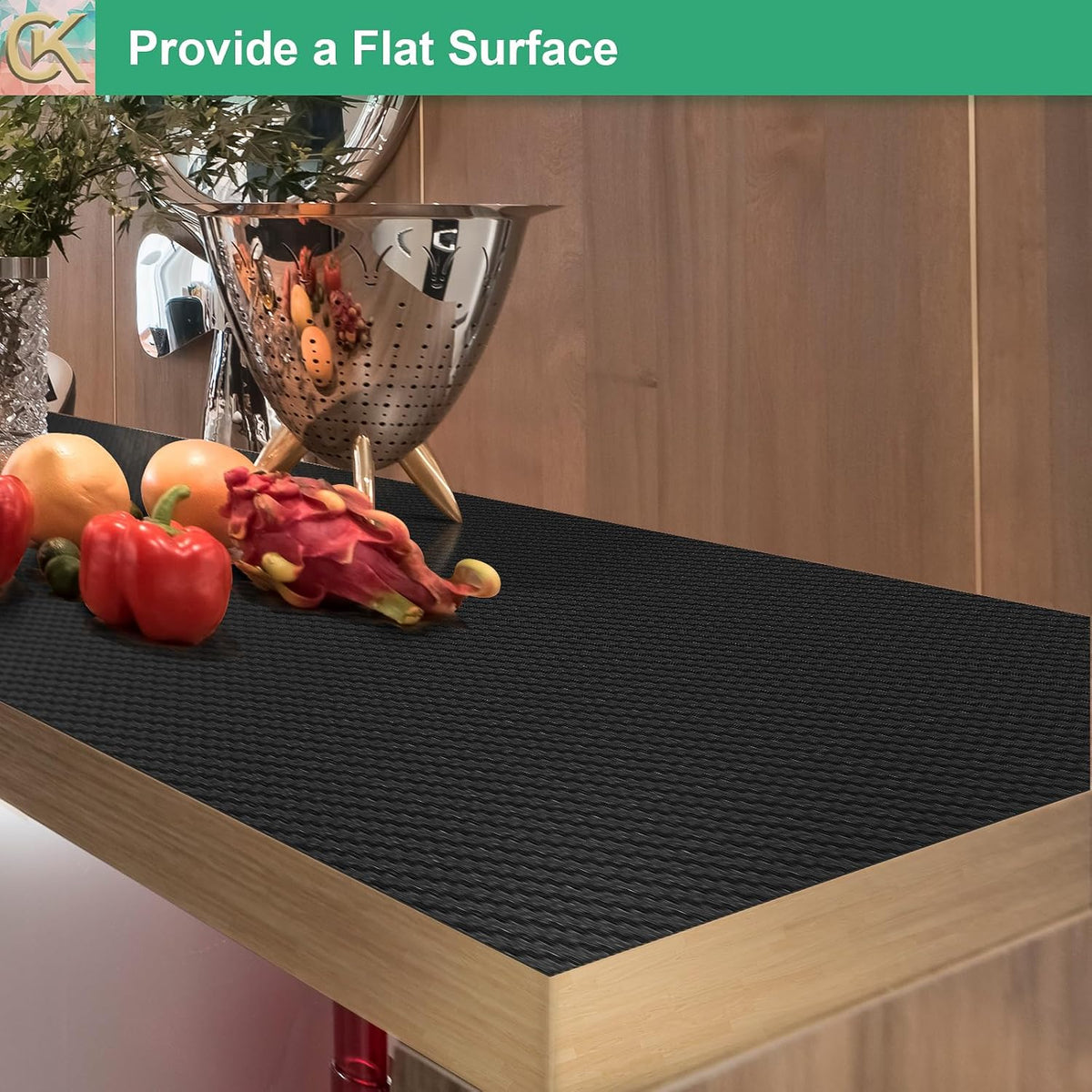 Self-Adhesive Shelf Liner Kitchen Liner, Waterproof Backed Paper Easy Peel and Stick Contact Liner