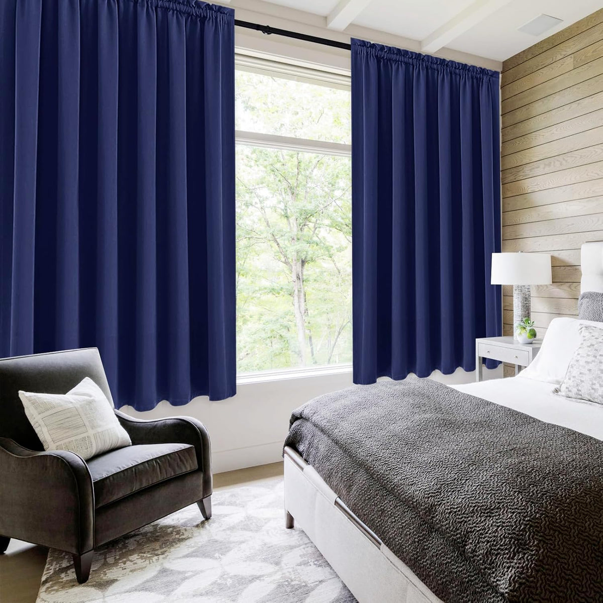 DWCN Blackout Curtains for Living Room Thermal Insulated, Energy Saving & Noise Reducing Bedroom