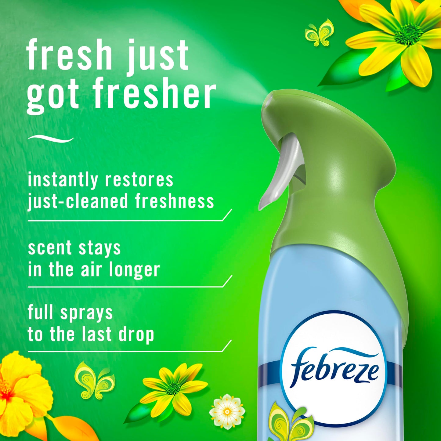 Febreze Air Mist, Air Freshener Spray, Odor Fighting Room Spray, Deodorizer for Home Bathroom