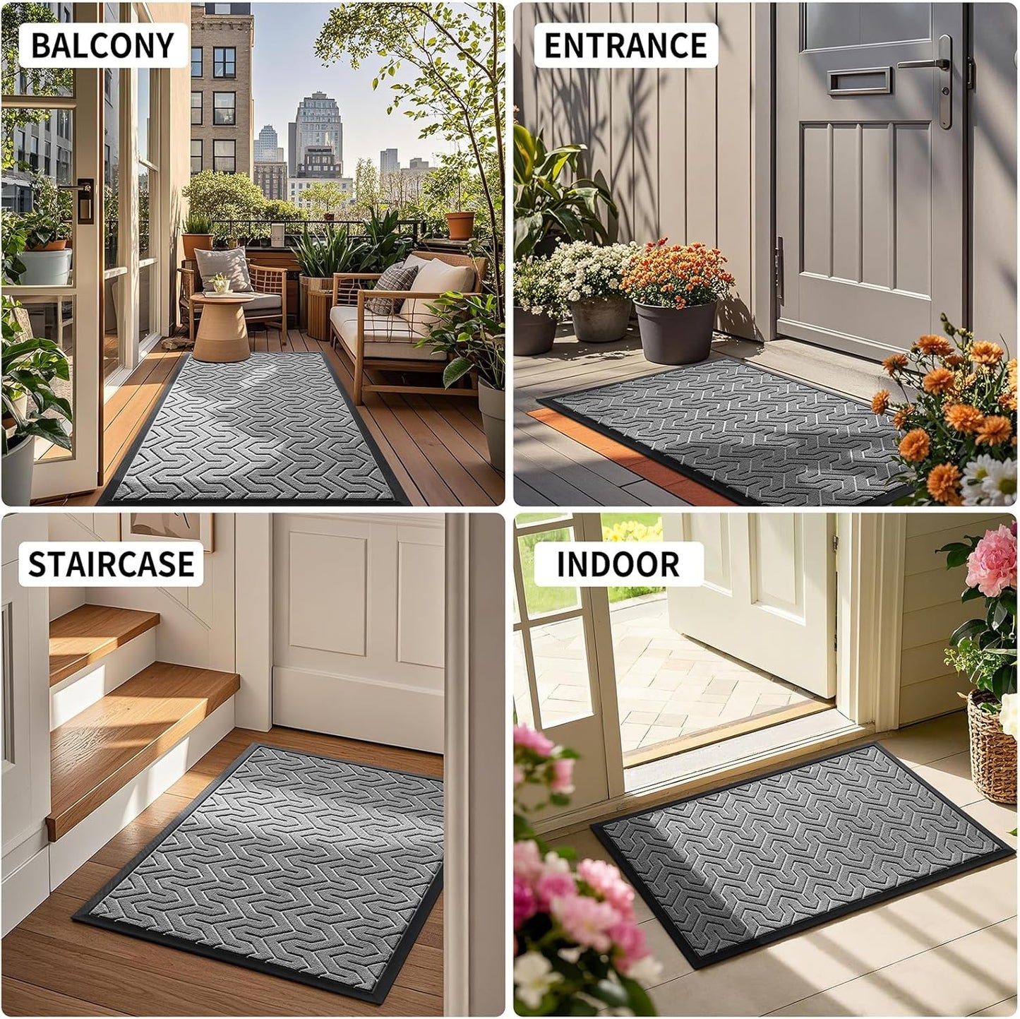 Yimobra Large Door Mat Outside Entrance 36x24, Waterproof Heavy Duty Outdoor Mats for Front Door