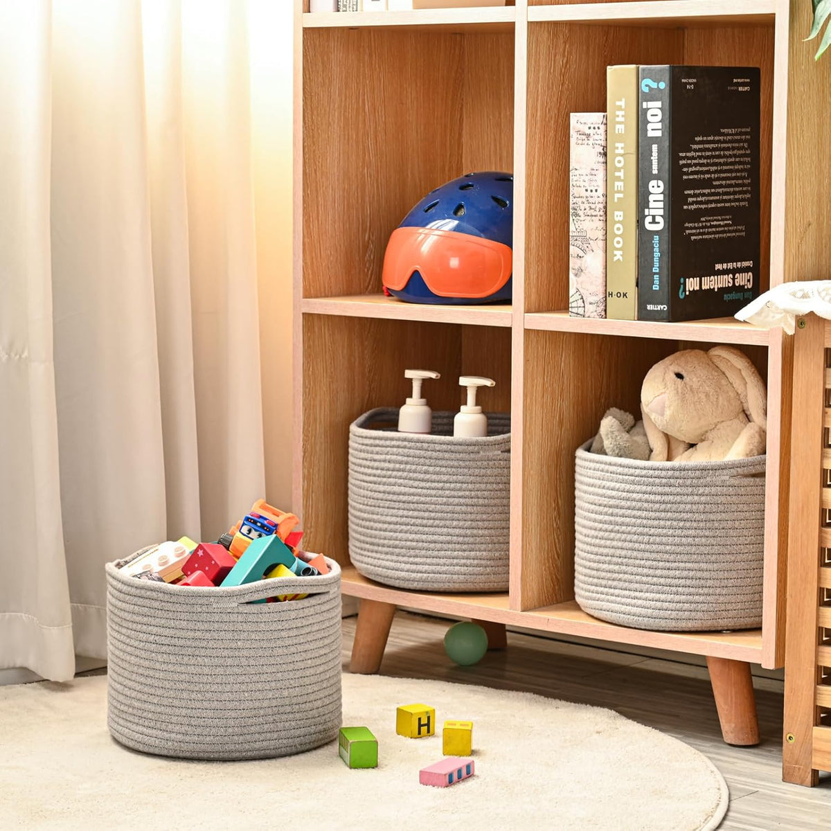 Small Storage Baskets for Organizing, Organizer Baskets for Shelves, Small Woven Basket for
