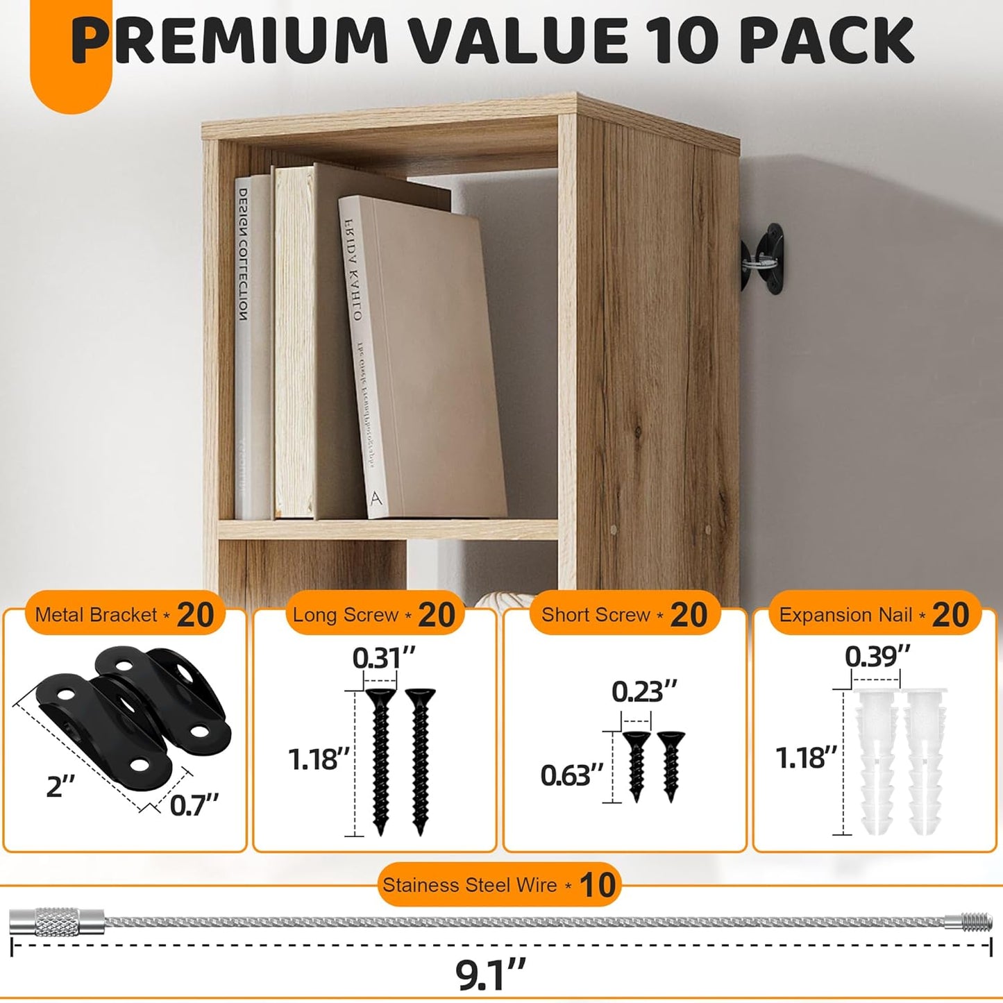10 Pack Furniture Wall Anchors for Baby Proofing, Anti Tip Furniture Anchors, Secure 400 Pound