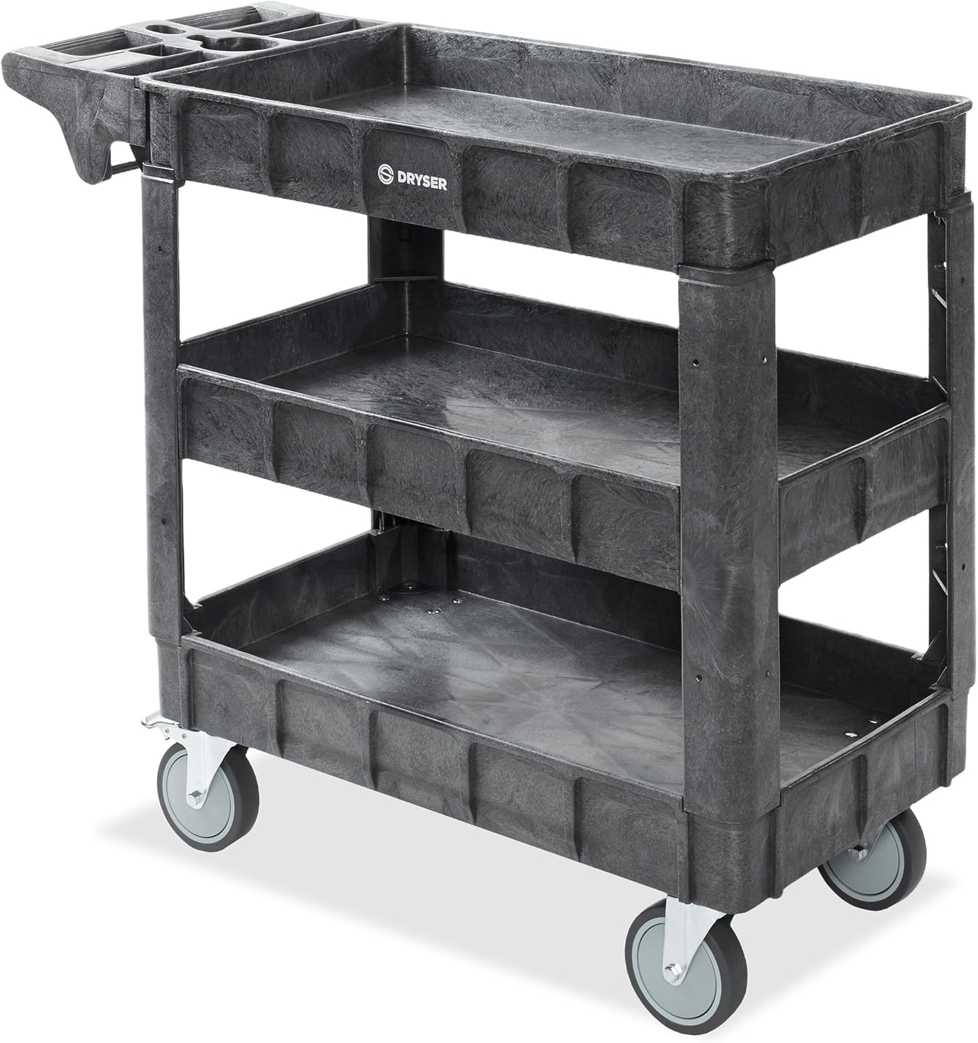 Dryser Utility Cart with Wheels, 40" x 17" Heavy Duty 550 lb. Capacity with Shelves - 3 Tier