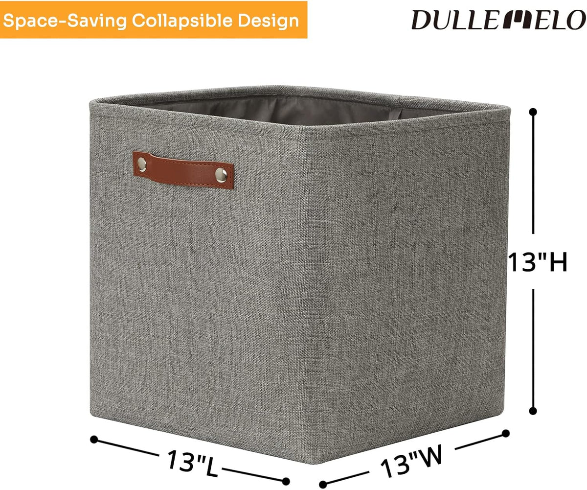 DULLEMELO Cube Storage Boxes,13 inch Fabric Baskets Closet Storage Bins for Home Organization and