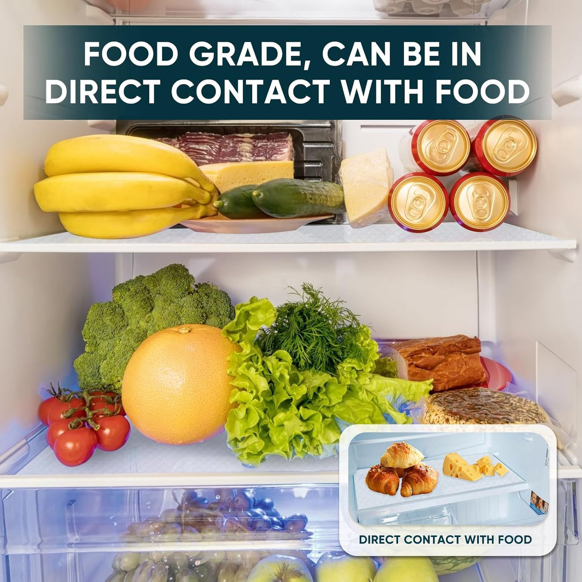 Shelf Liners for Kitchen Cabinets Non-Adhesive & Washable,Non Slip Cabinet Liners for Shelves