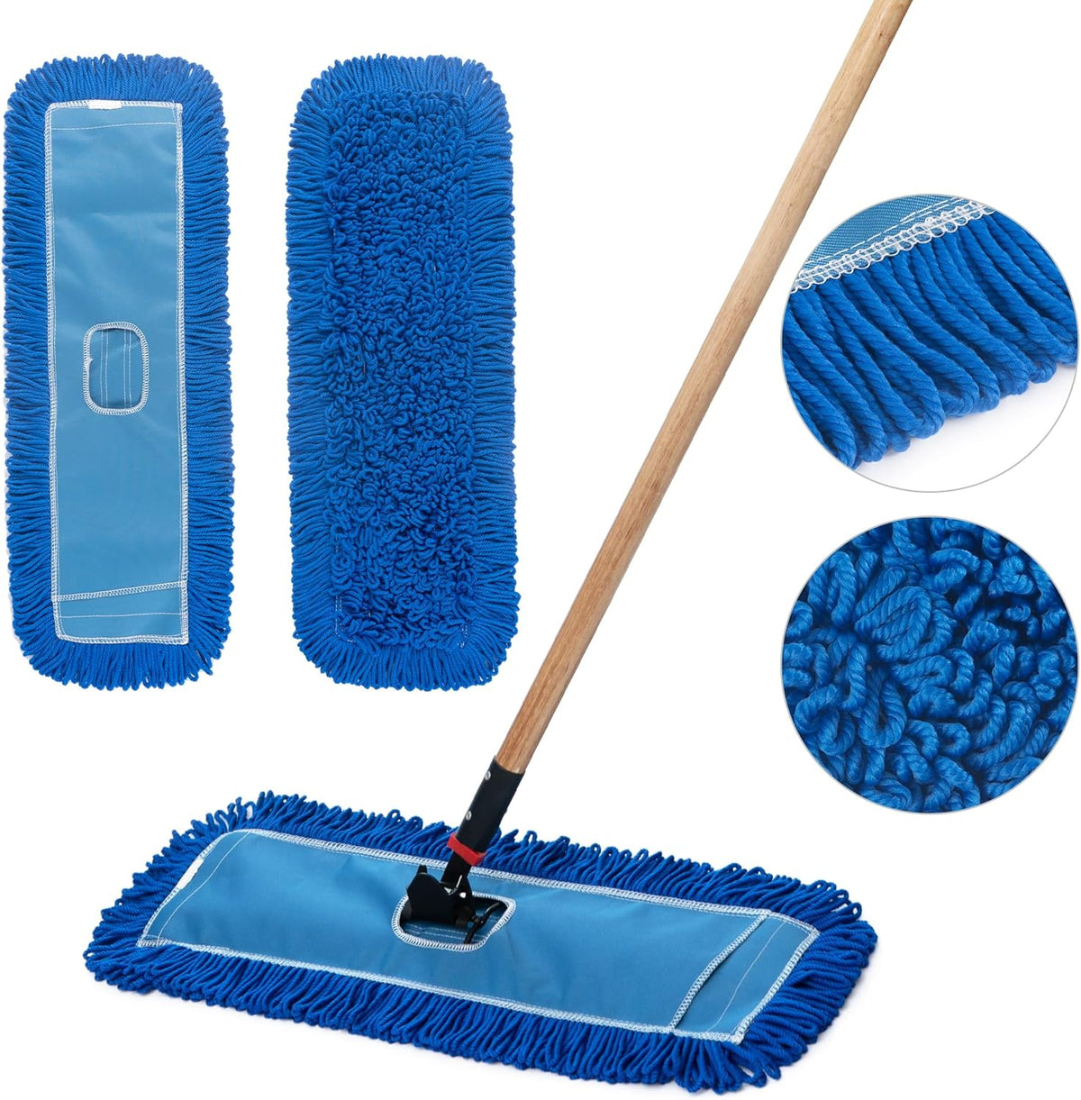 Matthew 24'' Microfiber Loop Dust Mop Washable Commercial&Residential Heavy Duty Mop Head