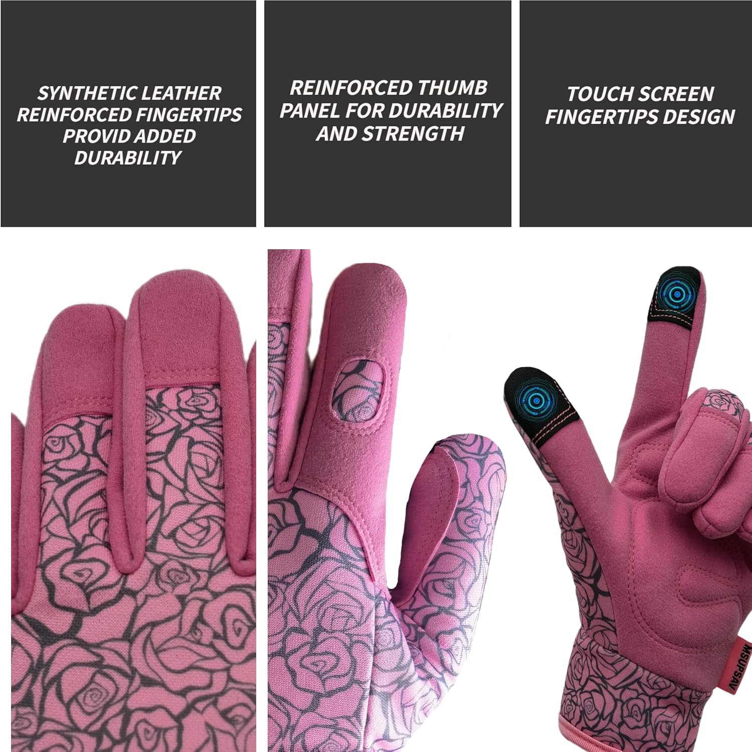 Thorn Proof&Puncture Resistant Gardening Gloves with Grip,Garden Gloves for Women, Leather Work