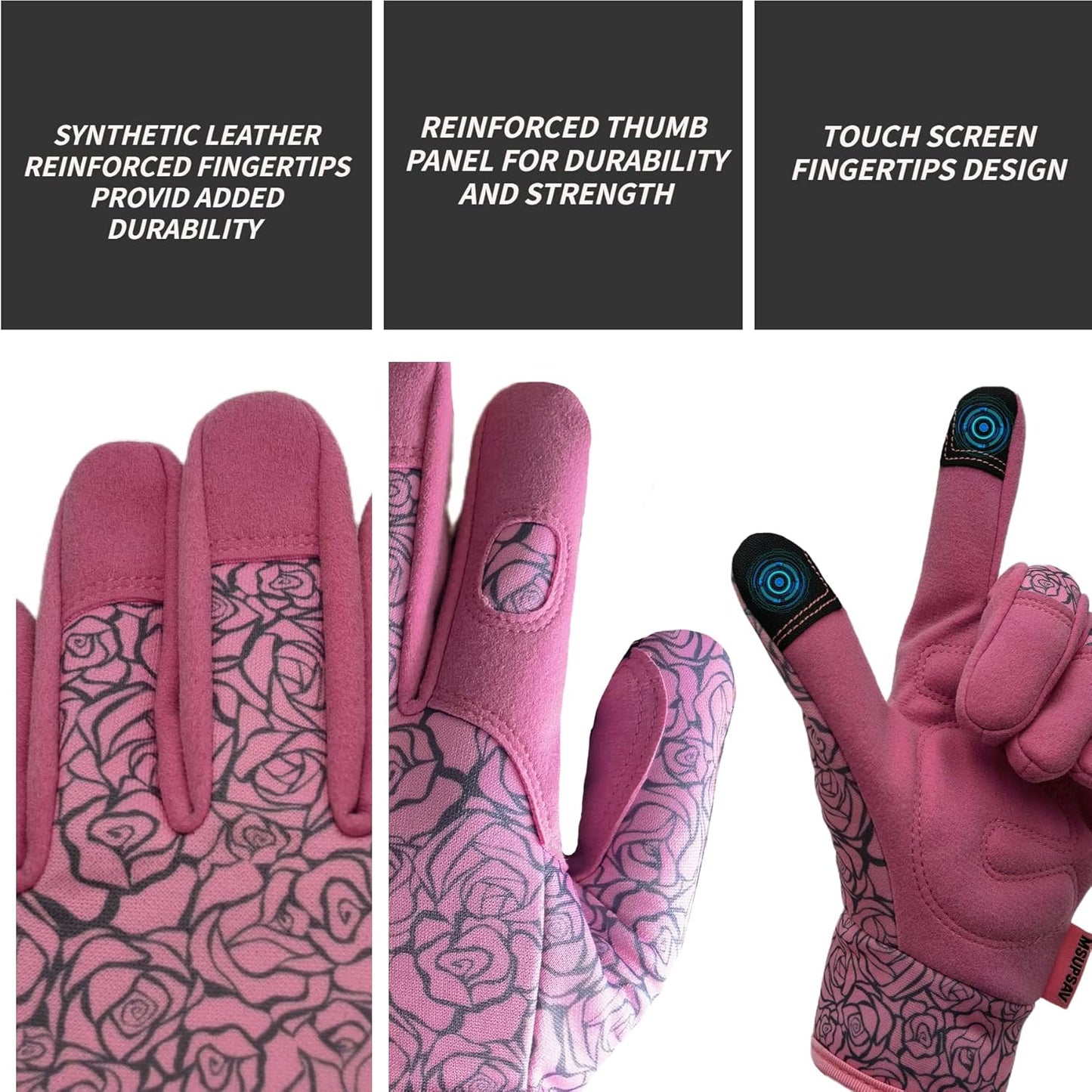 Thorn Proof&Puncture Resistant Gardening Gloves with Grip,Garden Gloves for Women, Leather Work