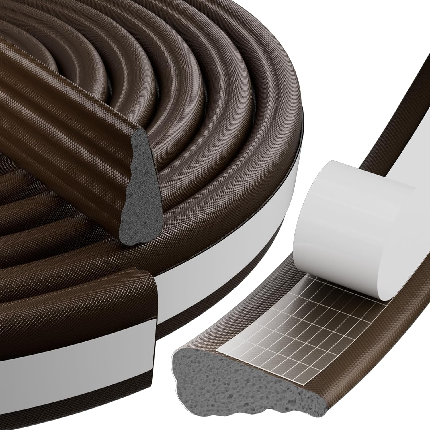 196" Wedge Weather Stripping Door Seal Strip for Door Frame & Window,Self Adhesive Window
