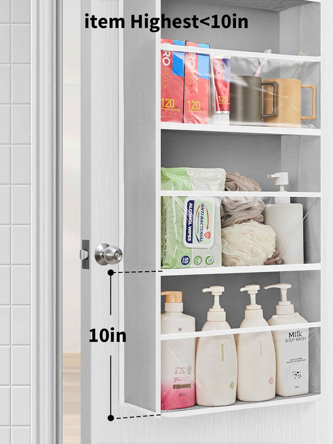 JARLINK 2 Pack Toy Stuffed Animal Storage, Over The Door Organizer W/Clear View Windows, 44lb Load