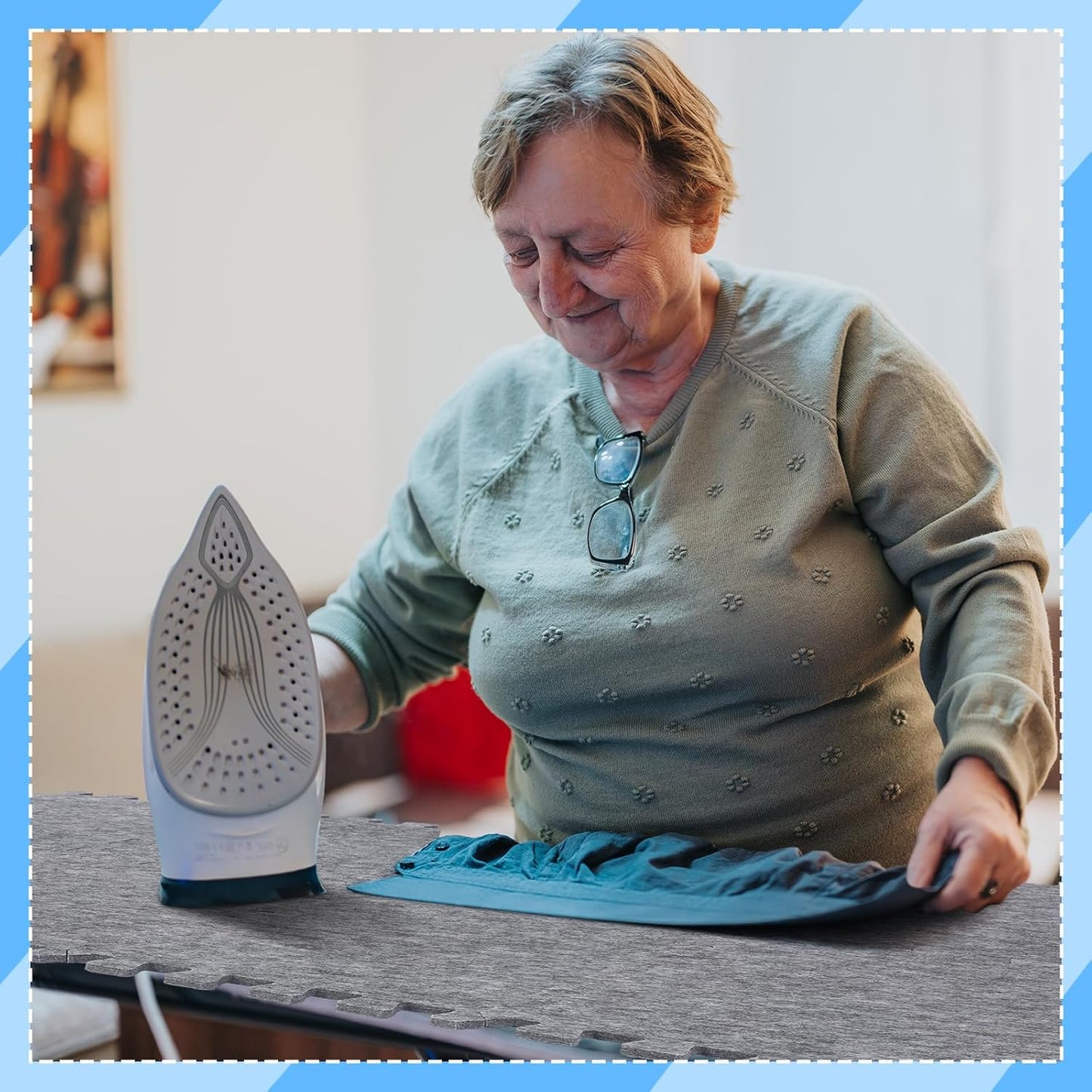Ziliny 8 Pack Large Wool Pressing Mat 22" x 63" Wool Ironing Mat Felted Blending Ironing Pad Sewing