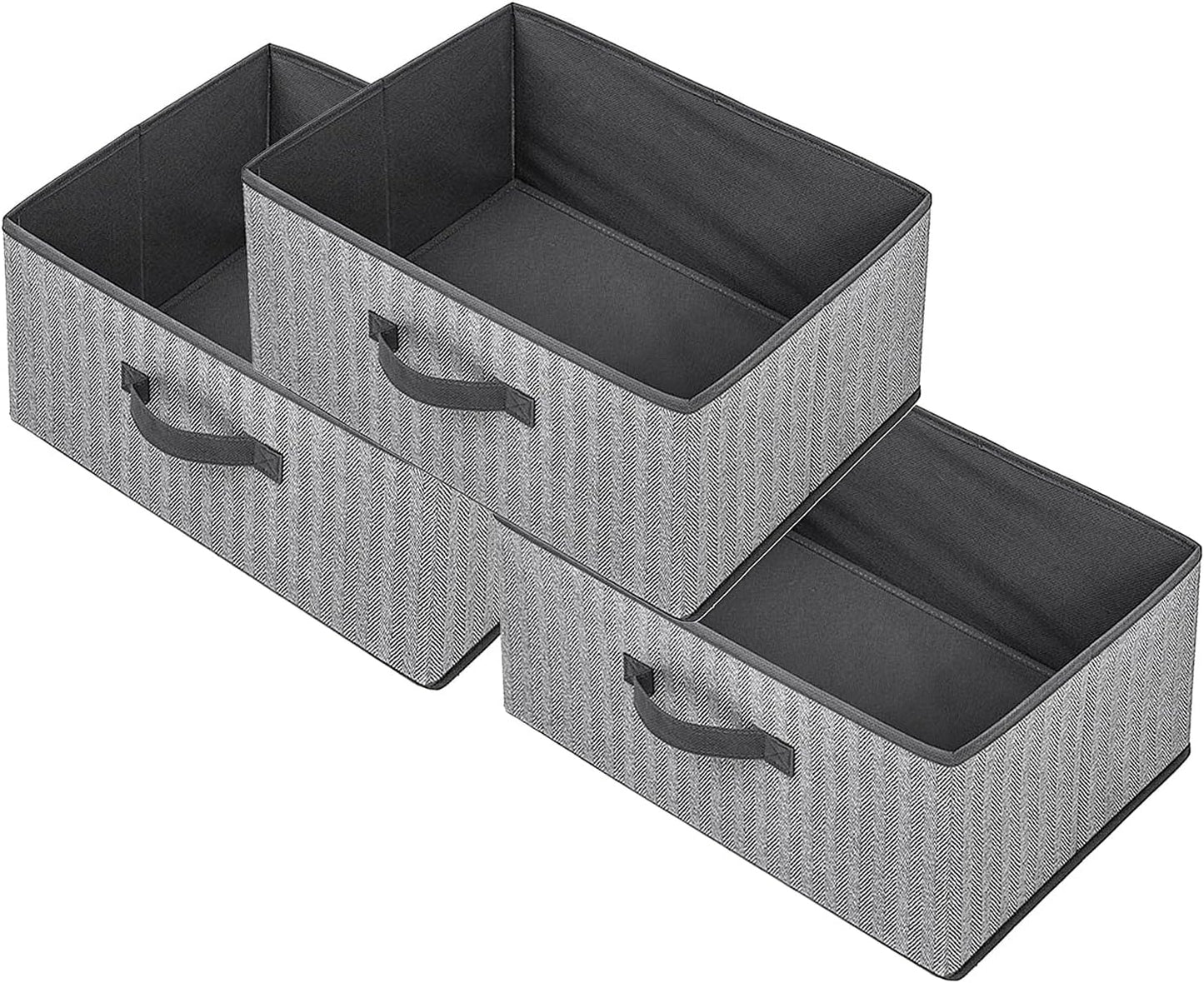 Storage Baskets, 15.7 Inch Woven Fabric Bins, Storage Cubes with Reinforced Handles, Organizer Bins