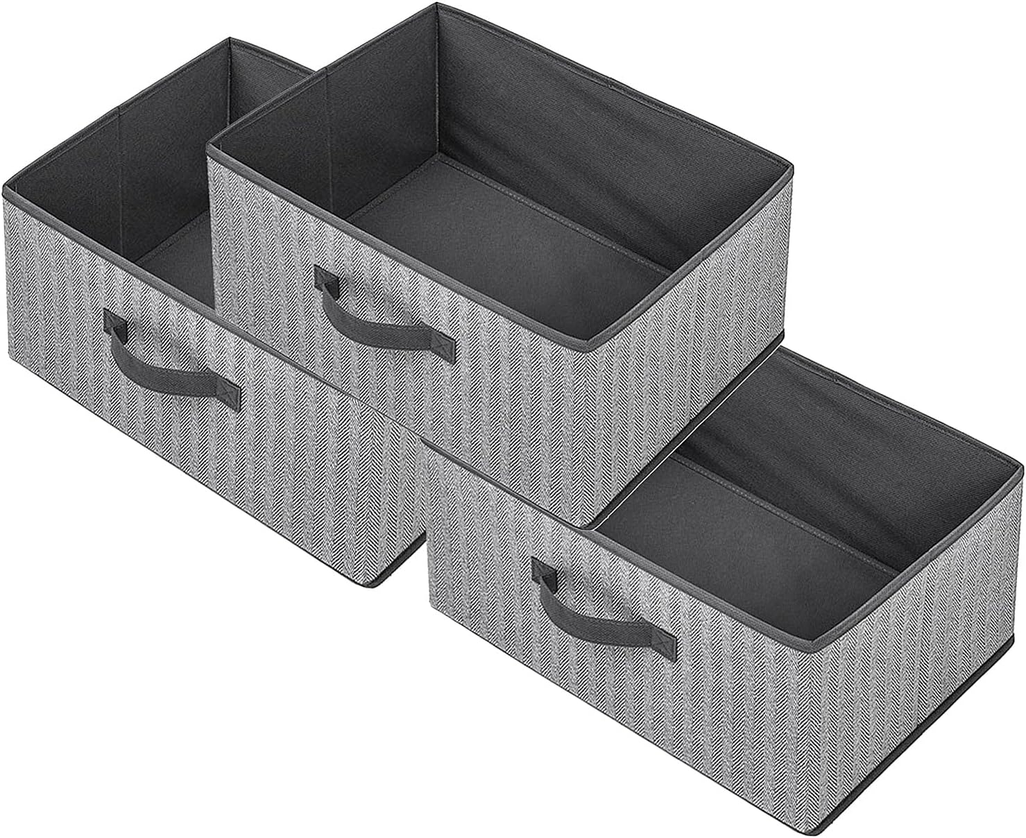 Storage Baskets, 15.7 Inch Woven Fabric Bins, Storage Cubes with Reinforced Handles, Organizer Bins