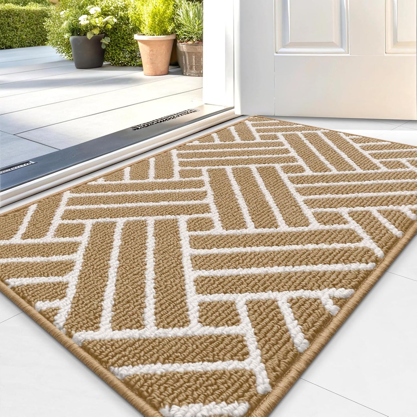 OLANLY Indoor Door Mat, 32x20 Inch, Dirt Resistant and Absorbent, Non-Slip Rubber Backing Floor