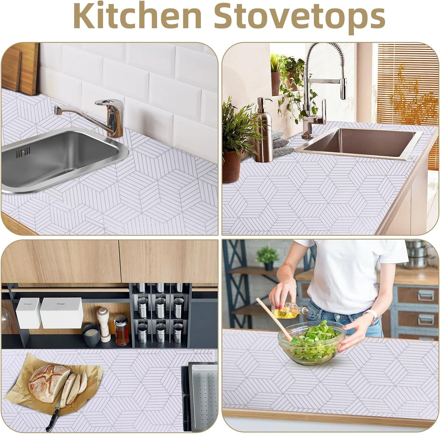 Shelf Liners for Kitchen Cabinets Non Adhesive Shelf Liner Paper Non-Slip Thickened Drawer Liner