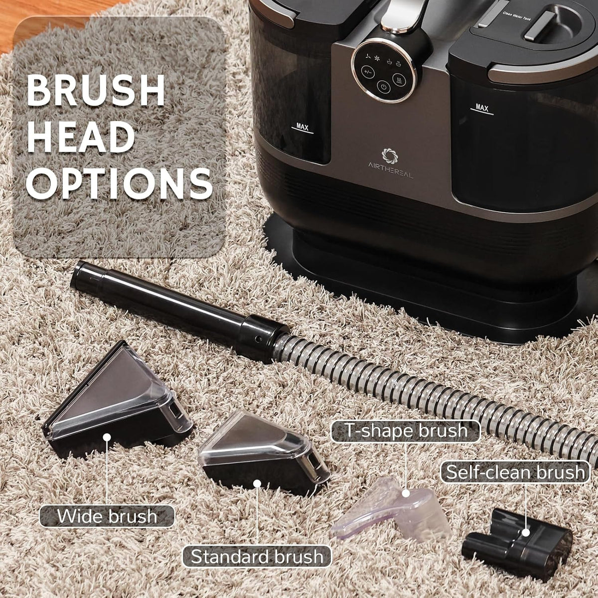 Airthereal S1 Carpet Cleaner Machine, Instant Heating Portable Upholstery Spot Cleaner, Shampooer
