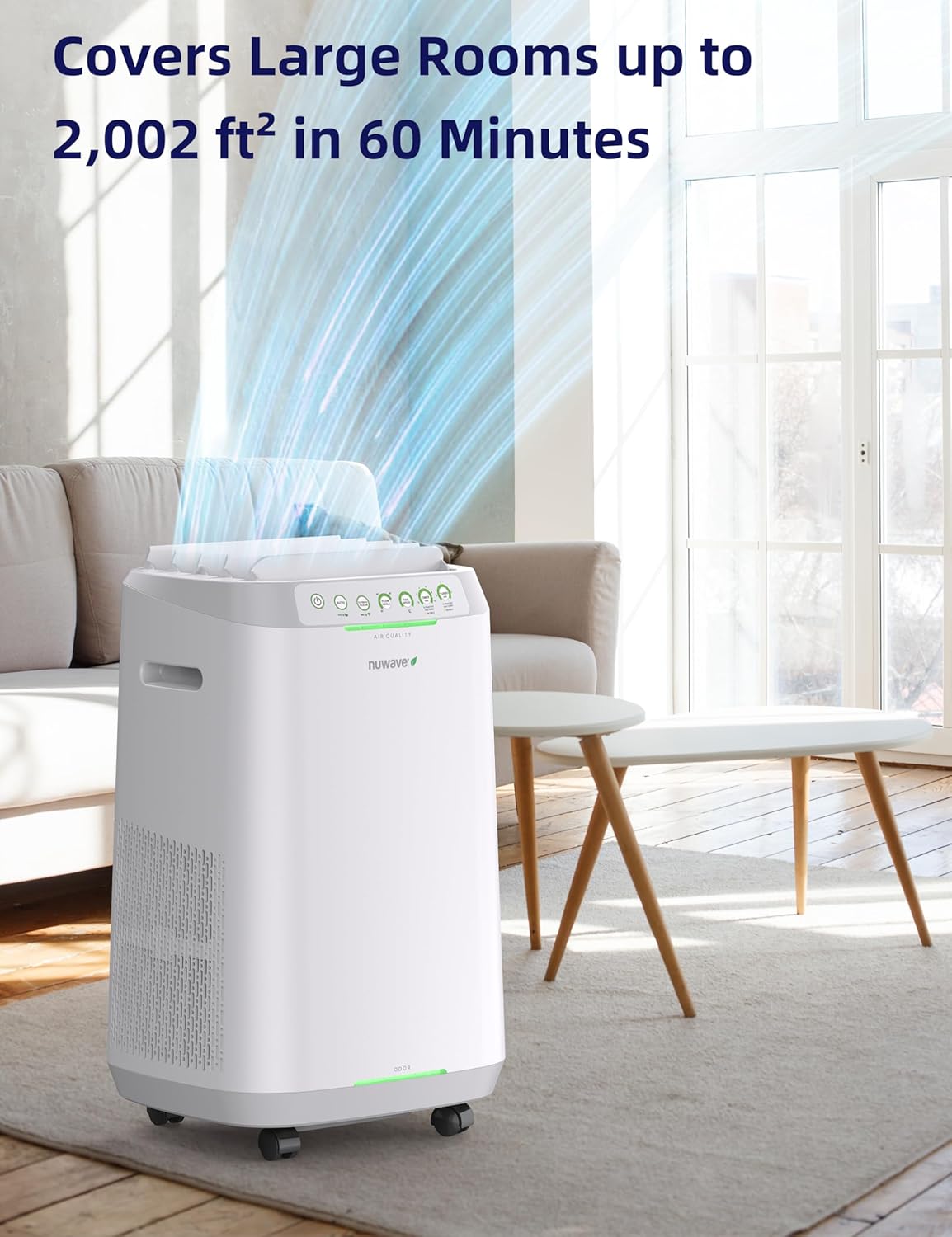 Nuwave OxyPure ZERO Air Purifier with Washable and Reusable Bio Guard Tech Air Filter, Large Room