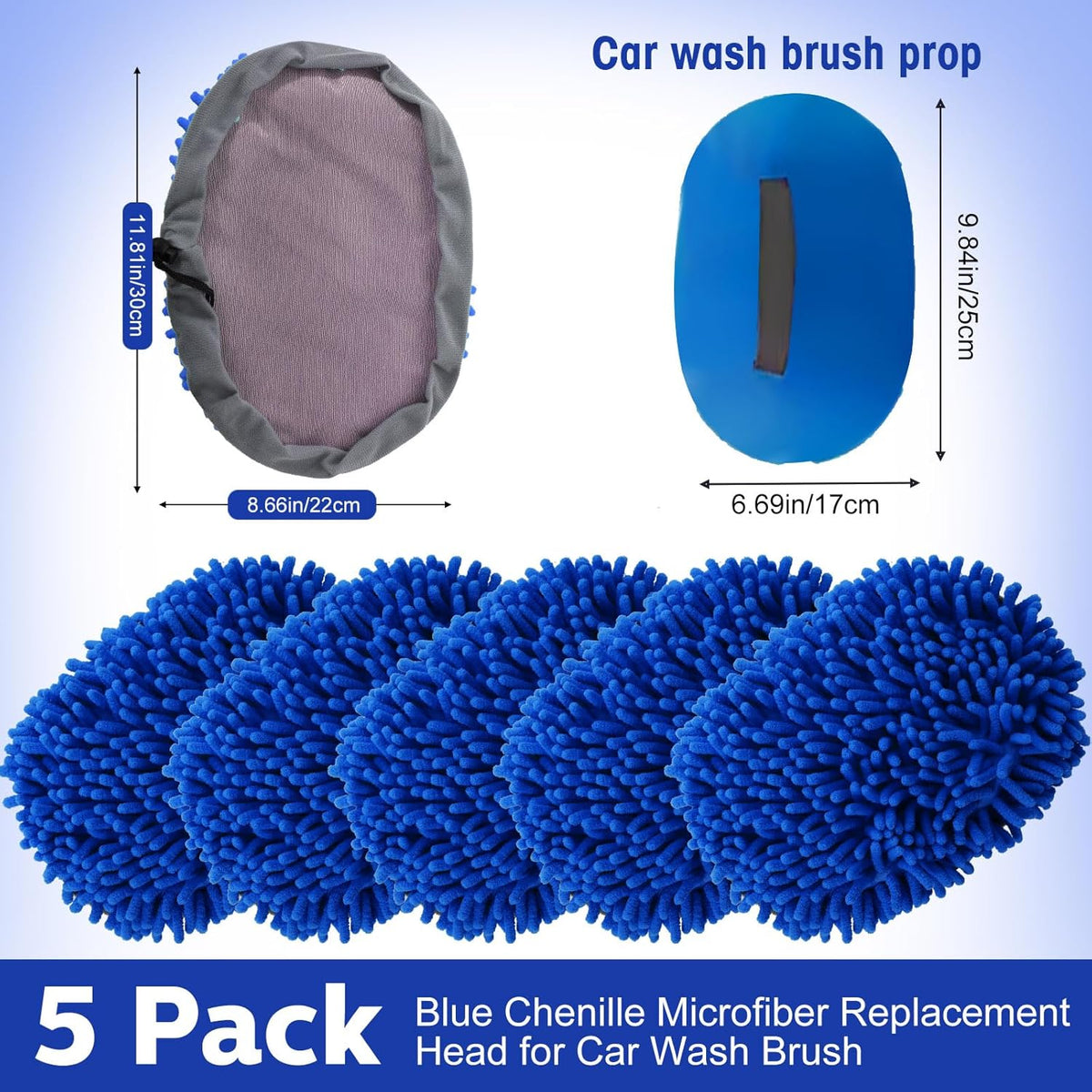 Layhit 5 Pcs Car Wash Mitt Set, Brush Not Included, Microfiber Mitt Cleaning Car Truck Washing