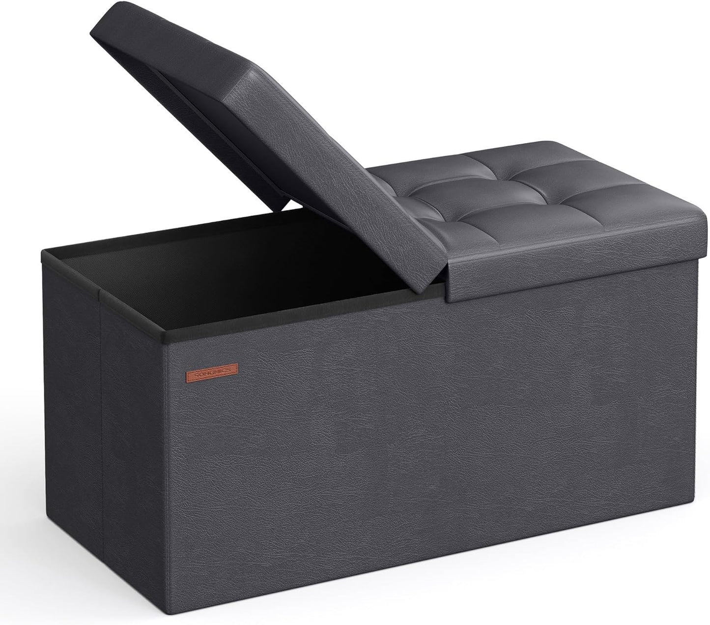 SONGMICS MAZIE Collection - 30 Inches Storage Ottoman Bench with Flipping Lid, Storage Chest